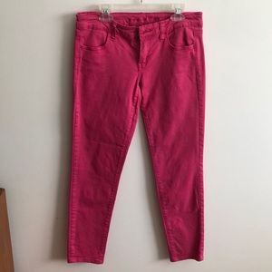 American Eagle pink skinny jeans
